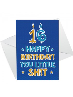 Funny 16th Birthday Card For Him Her Daughter Son Rude Card