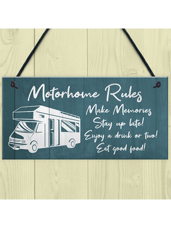 Novelty Motorhome Sign Hanging Door Plaque Caravan Sign