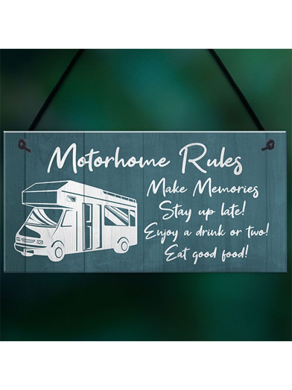 Novelty Motorhome Sign Hanging Door Plaque Caravan Sign