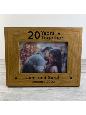 1st 2nd 3rd 4th 5th 10th Anniversary Gift Personalised Frame