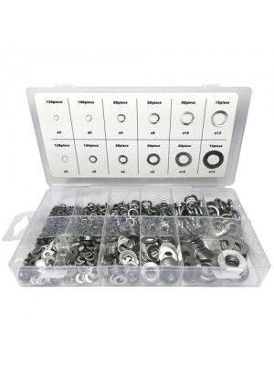 790 Stainless-Steel Spring & Flat Washer Assortment Rust Resist