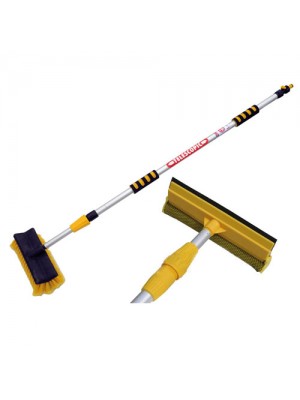 Adjustable Extendable WaterFed Telescopic Hose 3M Brush Squeegee