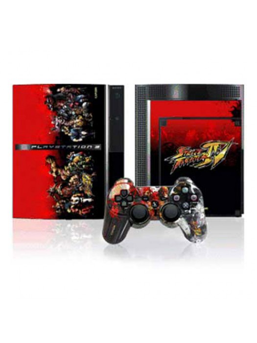 Street Fighter IV Faceplate & Console Skinz for PS3 - Type 2