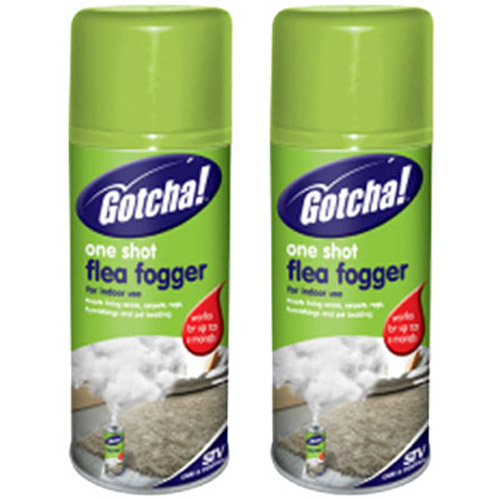 Double Pack One Shot Flea Fogger - Kills Ticks & Fleas - 150ml