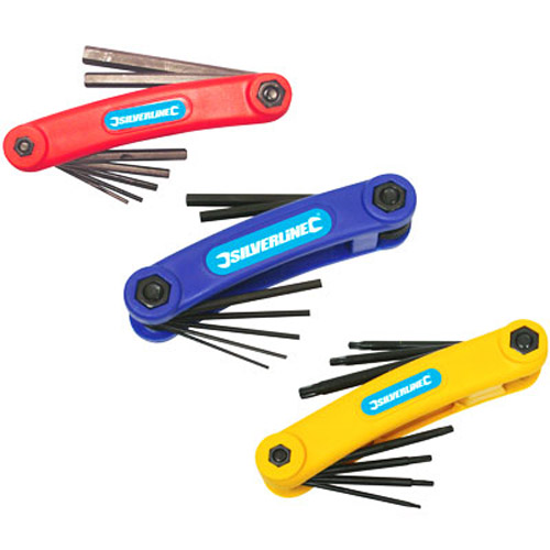 3 Piece Hex Allen Key Tool Set - Includes Imperial, Metric, Torx