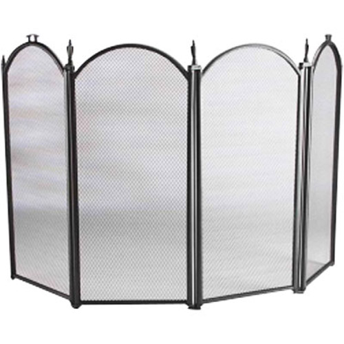 4 Panel Folding Mesh Screen Fire Guard For Safety