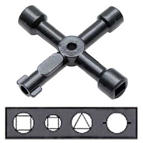 4 Way Utility Key - Gas, Water, Electric Box, Radiators