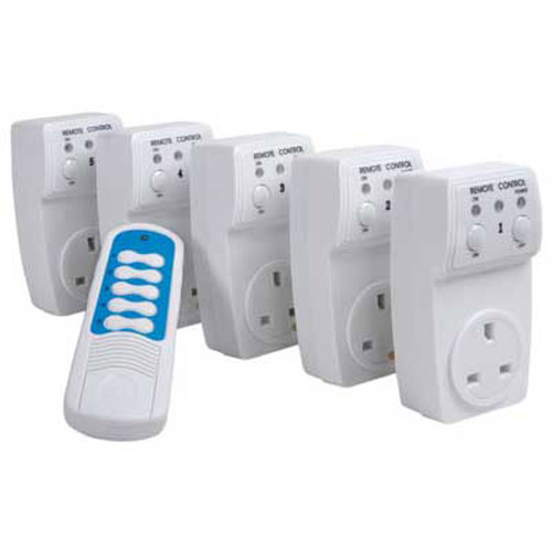Remote Control Mains Plug Sockets - 5 Pack