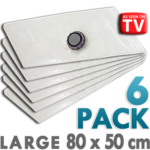 6 x Vacuum Bag Storage System - 85 x 50 cm - Large