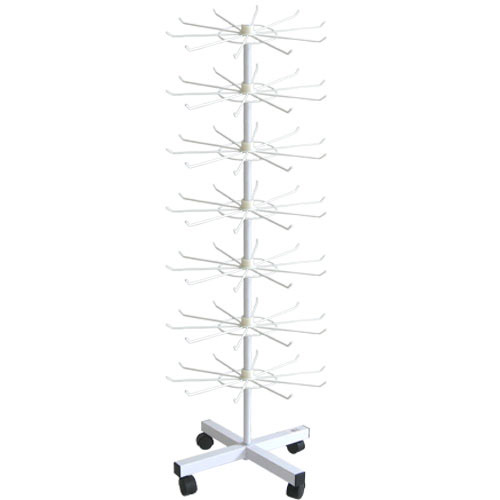 7 TIER 70 HOOKS Revolving Adjustable Floor Stand Spinner Retail Shop