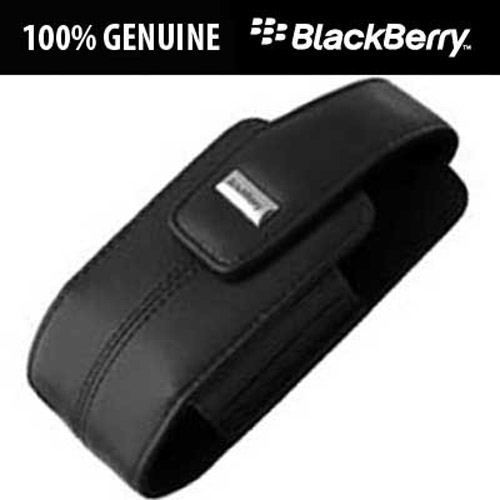 BlackBerry Pearl 8100 Lambskin Leather Swivel Holster Black