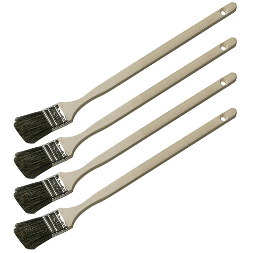 4 X EXTRA LONG HANDLED PAINT BRUSHES 440MM REACH 40MM WIDTH LONG REACH