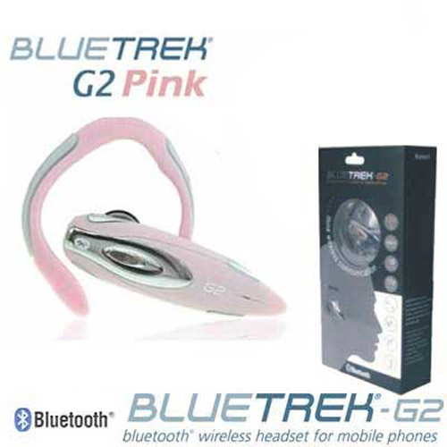 New Bluetrek G2 Bluetooth Headset Boxed - Pink