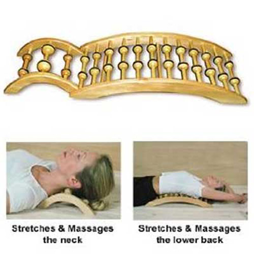  Shoe Stretcher on Premium Wood Magnetic Back Stretcher Shiatsu Massage Pain Relief