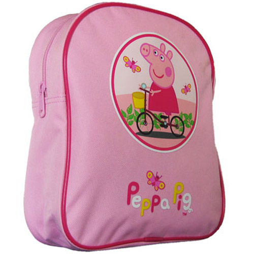 Peppa Pig Pink Bike Backpack School Bag