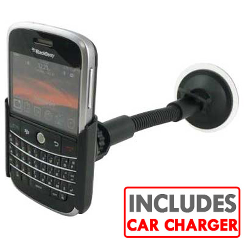 In Car Holder and Car Charger for BlackBerry 9000