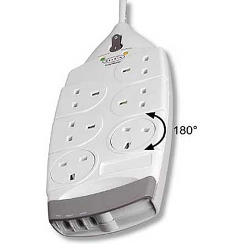 Belkin SurgeMaster F9S620uk2M 6-Socket Superior Series w/Tel
