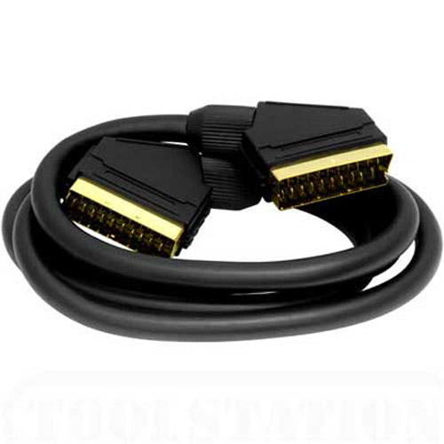 Scart to Scart Lead Cable Gold - 1.5M