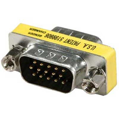 15 PIN HD (M/M) Mini Gender Changer - High Density