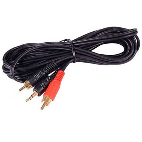Gold Speaker Cable phono stereo 3.5 mm (M) - RCA (M) 1.2m