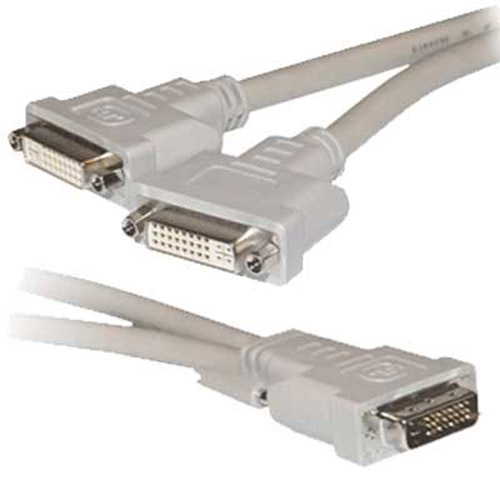 DVI-D Y-Splitter Cable - 1 x Male to 2 x Female