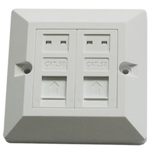 2 WAY RJ-45 Wall Face Plate