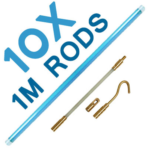 Electricians Cable Access Kit 10 x 1M Rods