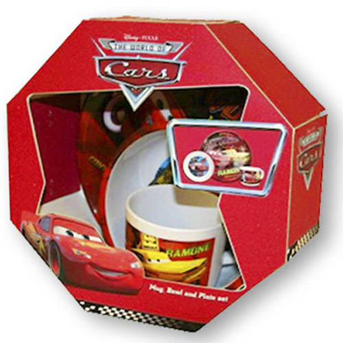 Disney Cars Supercharged Mug Bowl Plate Set - Gift Set