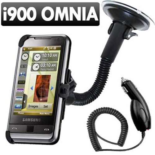 Windscreen Car Holder For Samsung i900 Omnia & Car Charger