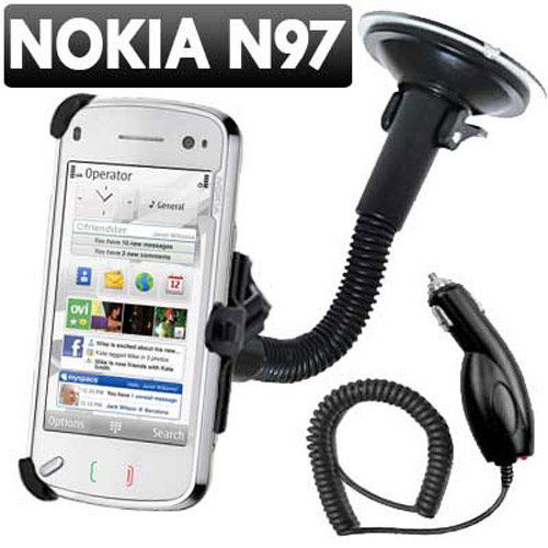 Suction Car Holder For Nokia N97 & Car Charger Kit