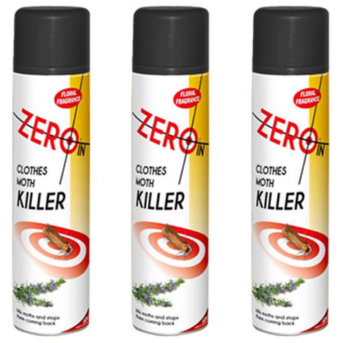 3 X CLOTHES MOTH KILLER SPRAY LARGE 300ml CANS KILL MOTHS + FLORAL FRAGRANCE eBay