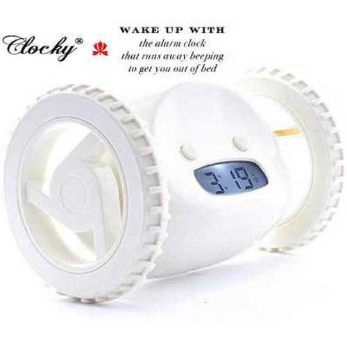 Clocky - The Alarm Clock That Runs Away - Almond