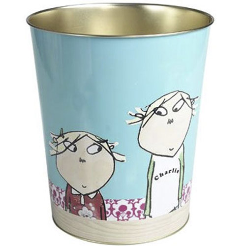 Charlie & Lola Metal Waste Bin - Blue
