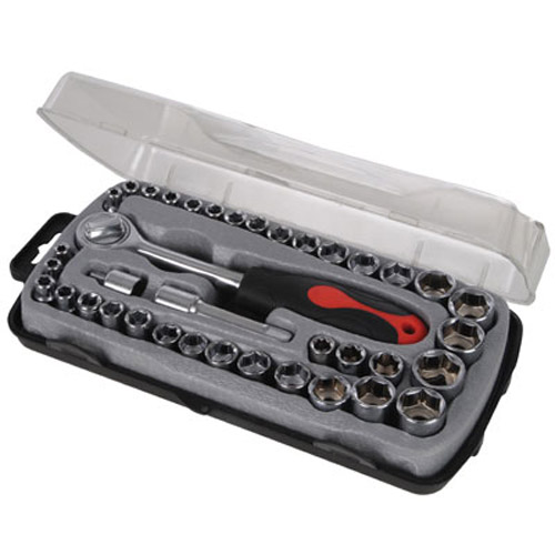 39Pc Metric, Torx, Imperial (AF) Ratchet Socket Tool Set