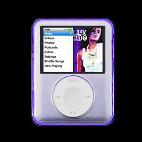 Hard Crystal Case Housing for iPod Nano 3G - Violet