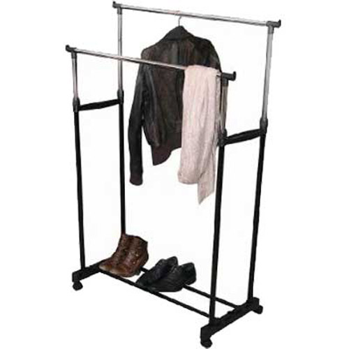 Double Clothes Rail with Shoe Shelf