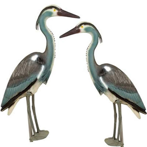 Pack Of 2 - Decoy Bird Scarer Herons - Protect Your Pond