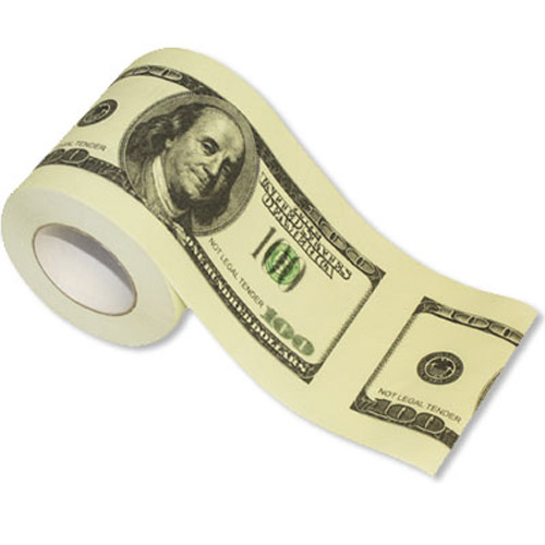 Dollar Bill Toilet Roll