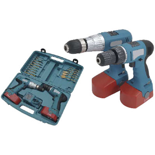 18 Cordless Double Pack Drill Kit - Includes 2 Drills