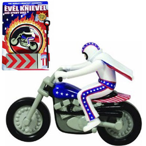 EVEL KNIEVEL WIND UP MOTORCYCLE TOY Wroc?awski Informator