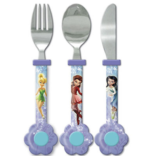 Disney Fairies 3 Piece Cutlery Set (Knife, Fork, Spoon)