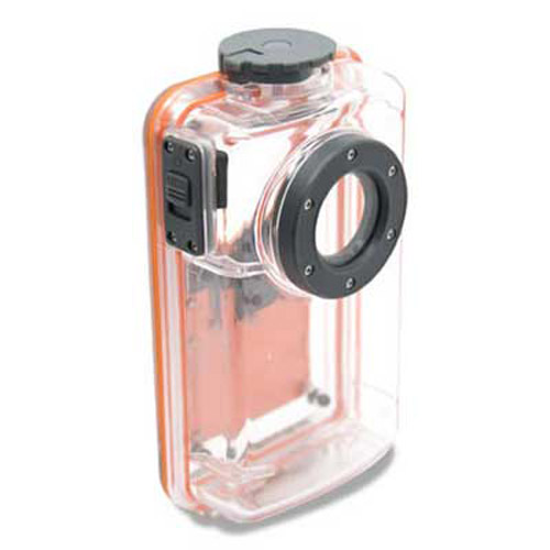 Pink Waterproof Camera on Flip Video Underwater Waterproof Camera Case