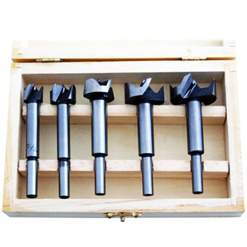 5 Pc Forstner Flat Bottom Blind Hole Bit Set - 15,20,25,30,35mm