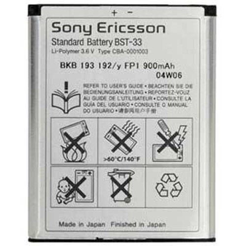 Genuine Sony Ericsson BST-33 battery W900I