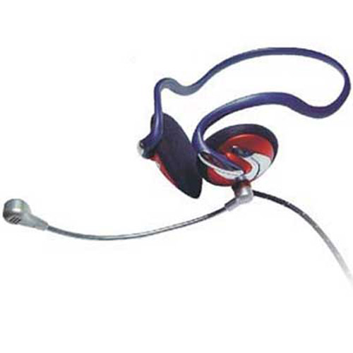 Global GB-940 Skype Headset with Mic - Metallic Red