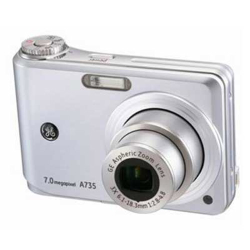 GE A735 7.0 Megapixel Digital Camera With Face Detection Silver