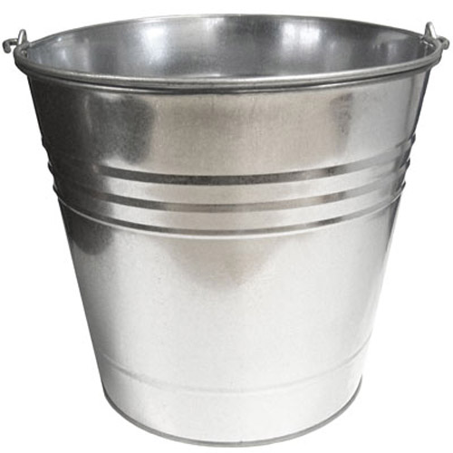 12L Galvanised Metal Steel Bucket With Handle