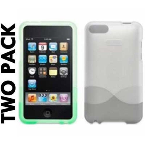 Griffin Wave Case for iPod Touch 2G - 2 Pack - Black & Green