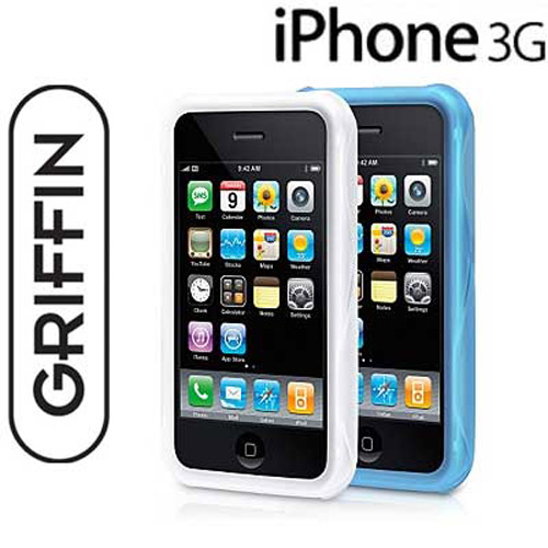 Griffin Wave Case for iPhone 3G (Combo Pack - White/Blue)