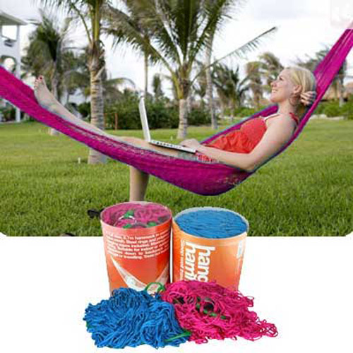 Hang On Hammock - Easy Up Travel Hammock - Pink